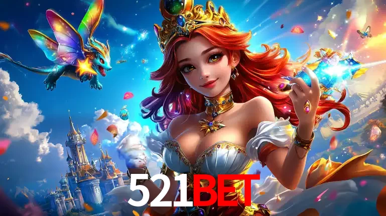 A princesa de um reino de fantasia mágico, com seu pequeno dragão, apresentando um mundo de prêmios encantados nos jogos de caça-níqueis do cassino 521bet.