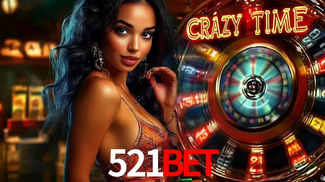 Mulher elegante ao lado da vibrante roda da fortuna do jogo de cassino ao vivo Crazy Time, um dos game shows mais populares e cheios de prêmios do 521bet.